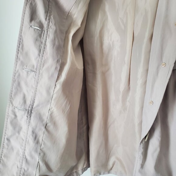 VILA CLOTHING Quality Women's Hooded Trench Coat Jacket Babydoll Loose Fit MED - Picture 12 of 12